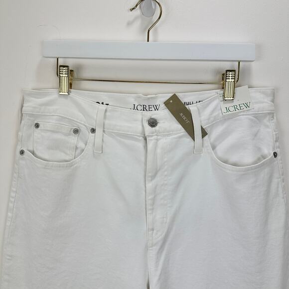 J.Crew Tall Full Length Slim Wide Leg Jean White Relaxed High Rise US 31 T NWT - Picture 7 of 14